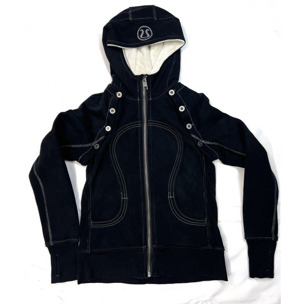 Lululemon Scuba Hoodie w/ Detachable Sleeves Zip Vest Jacket 8 ~ SPECIAL EDITION